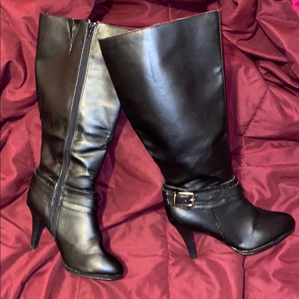 Lane Bryant Black Leather Boot